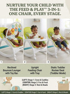Feed & Play™ 3-in-1 Convertible Baby Rocker & Feeding Chair