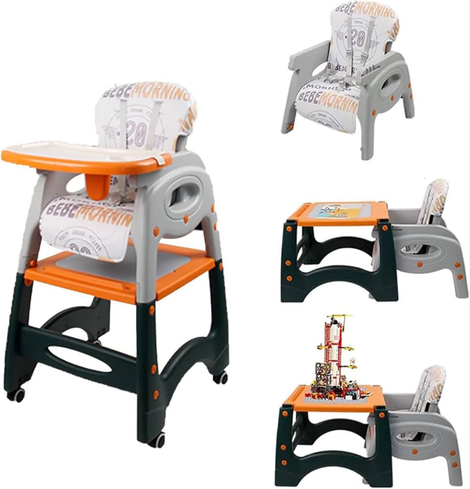 "Grow, Learn, & Dine" – The Ultimate 4-in-1 Convertible High Chair for Your Child!
