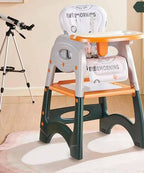 "Grow, Learn, & Dine" – The Ultimate 4-in-1 Convertible High Chair for Your Child!