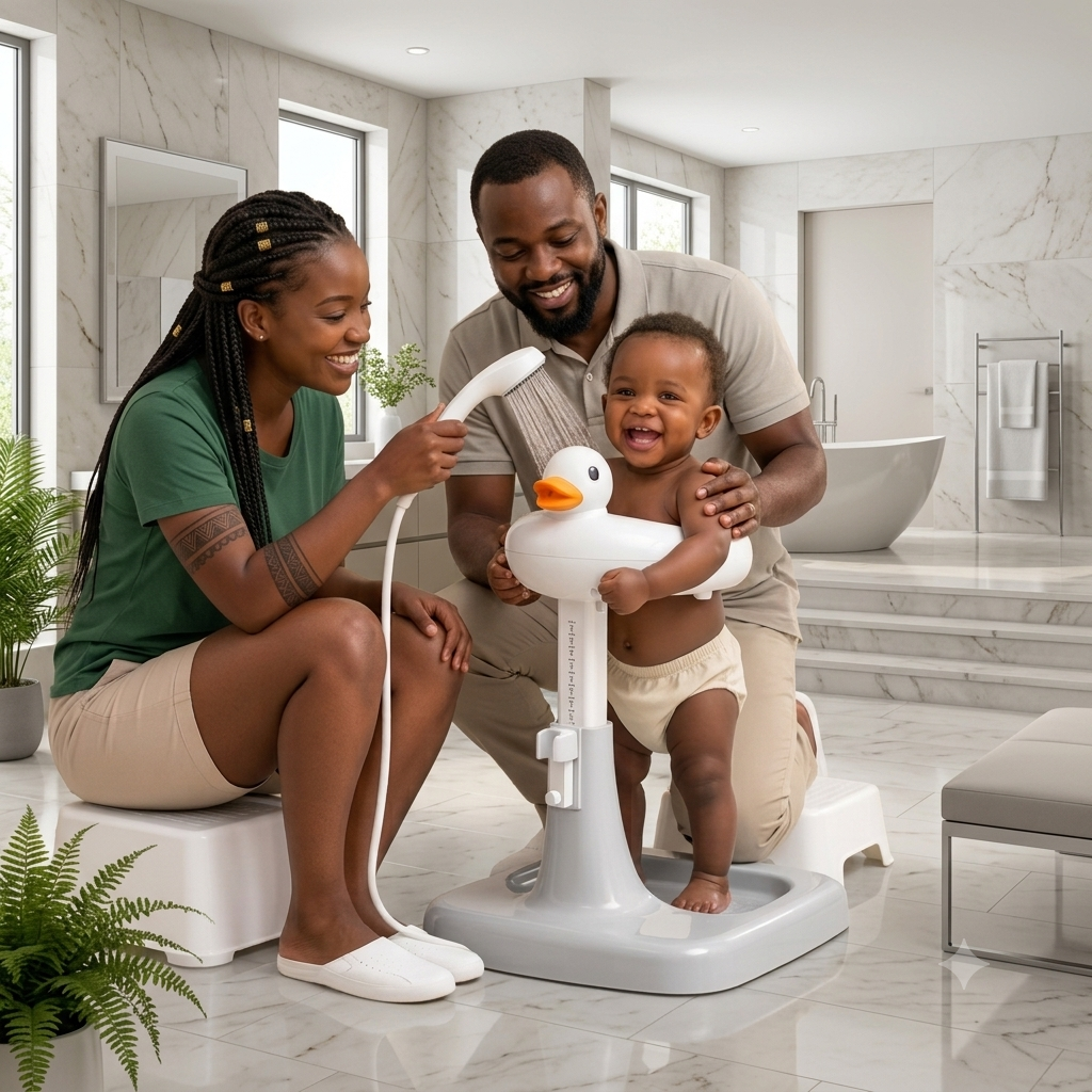 Safety Duck Baby Bath Stand – Adjustable Shower Support Seat